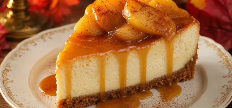 Cheesecake med smörkola, äpple, kanel och whisky