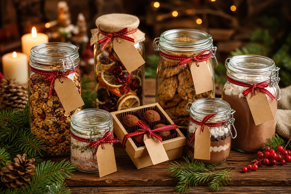Hemmagjorda julklappar med mat och bakverk