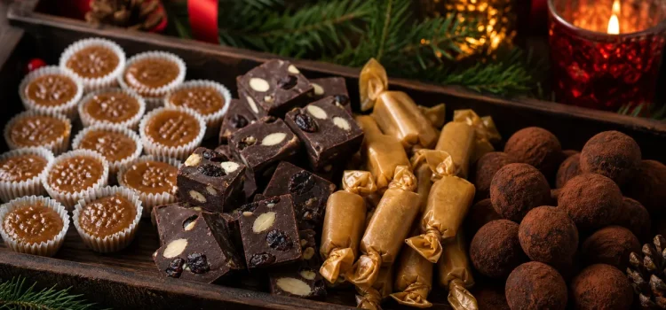 Julgodisbonanza med knäck, ischoklad, kola och tryffel