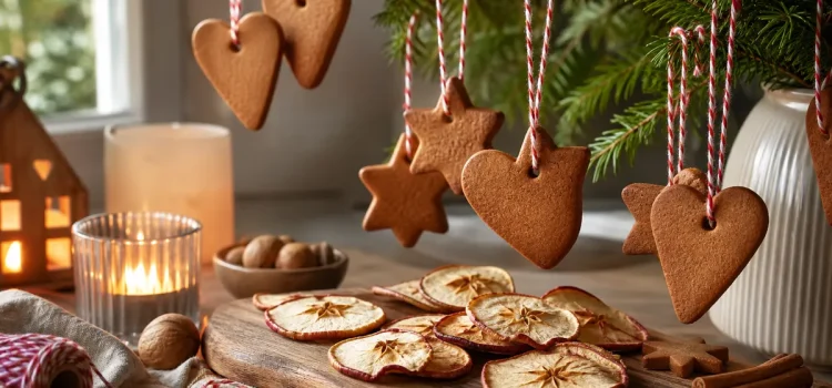 Julpyssel med pepparkakor och vinteräpplen
