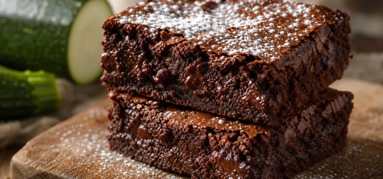 Kladdig brownie med zucchini och mörk choklad