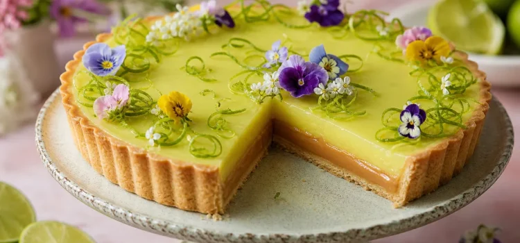 Lime dulce de leche-tårta med digestivebotten
