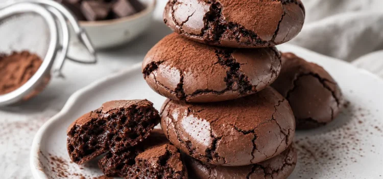 Sega franska chokladmaränger med krispig yta