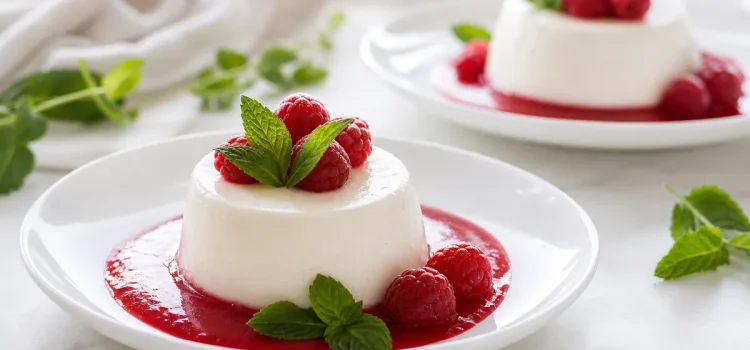 Klassisk vaniljpannacotta med bärsås