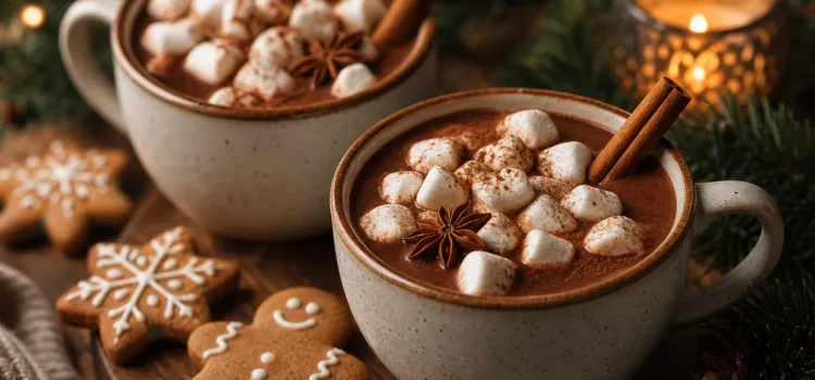Varm pepparkakschoklad med minimarshmallows