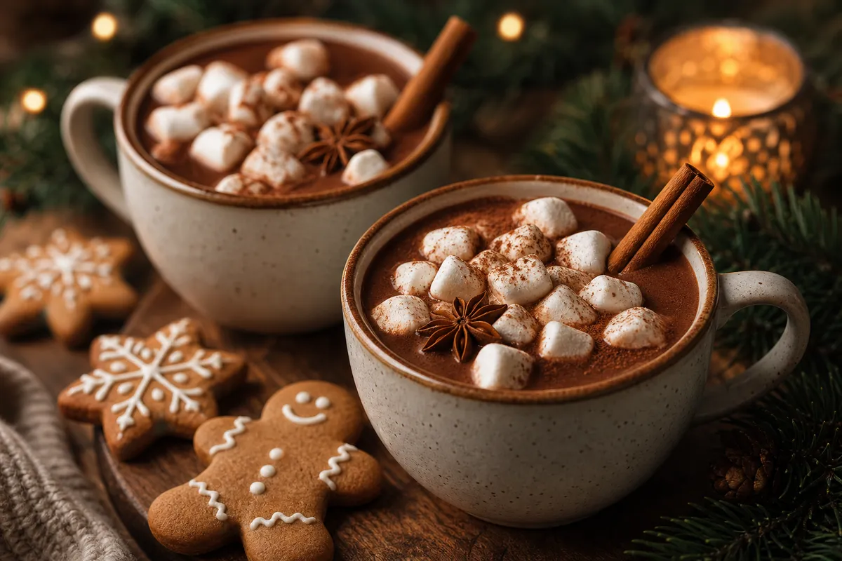 Varm pepparkakschoklad med minimarshmallows